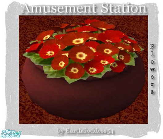 Sims 2 — Amusement Station - Flowers by EarthGoddess54 — Made to match the Amusement Station rec room set. Enjoy!