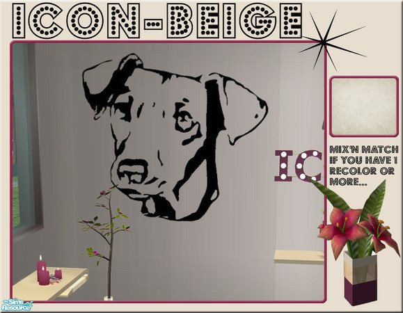Sims 2 — Icon Beige - Stencil by linegud — A recilor of my stencillisimo wall stencil. You will find a link to the MESH