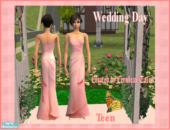 Sims 2 — Wedding Day - Teen Bride's Maid by Cerulean Talon — This gown will make any special occasion perfect. Combine it