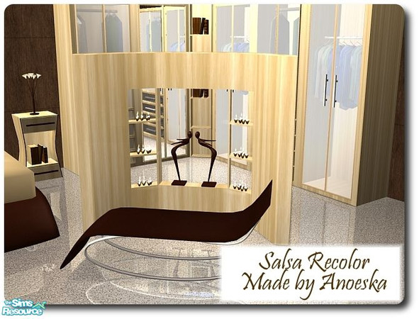 Sims 2 — Salsa Recolor Screen by AnoeskaB — Modern lightwood screen with 7 slots for decorative use. Objects on the left