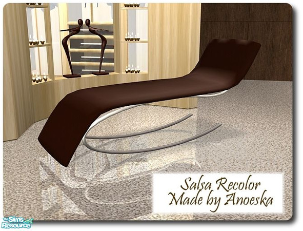 Sims 2 — Salsa Recolor Loveseat by AnoeskaB — Modern, elegant darkbrown loveseat. Part of the Salsa Bedroom Recolor. 