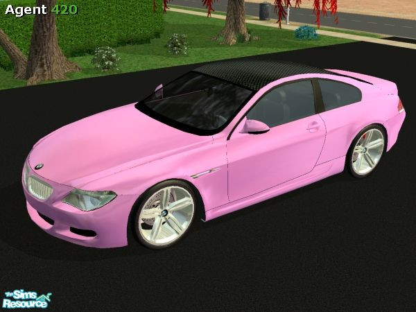 Sims 2 — BMW M6 Pink Metallic Paint by Agent420 — A BMW M6 with Pink Metallic Paint. Mesh by Tre Zillah. (Note: Must GET