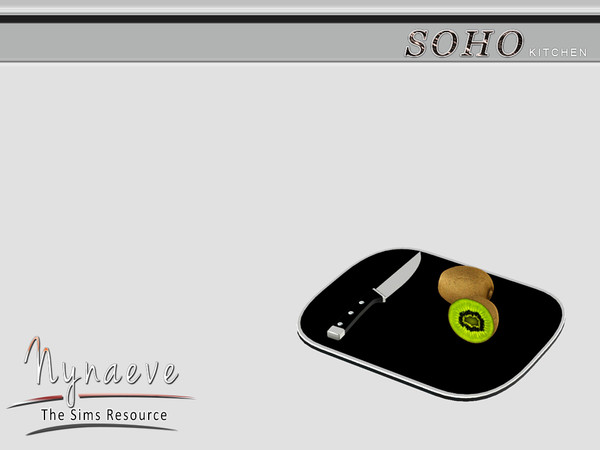 Sims 3 — Soho Cutting Board by NynaeveDesign — Soho Kitchen - Cutting Board Located in: Decor - Miscellaneous Price: 54