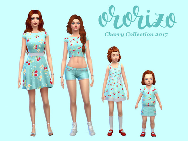 Sims 4 — Cherry Collection 2017 - City Living needed by Ororizo — A Collection of Cherry Clothes for summer 2017. In the