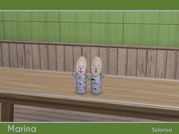 Sims 4 — Marina Wooden Humans by soloriya — Two funny wooden humans. Part of Marina set. 1 color variation. Category: