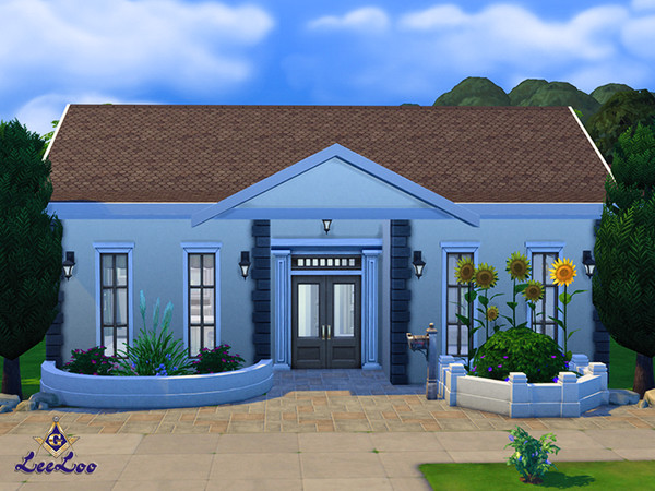 Sims 4 — Sunflowers (NO CC) by LeeLooRussia2 — Very small and very cosy house suitable for singles and young couples.