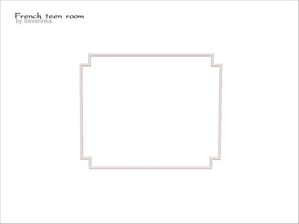 Sims 4 — [French teen room] - wide molding by Severinka_ — Wall wide molding From the set 'French teen room' 1 color