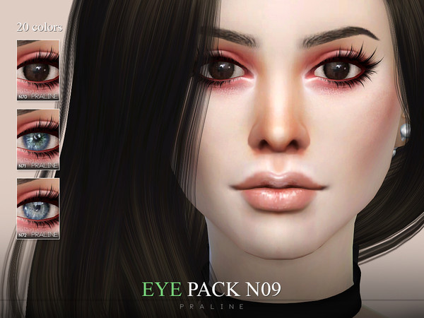 Sims 4 — Eye Pack N09 by Pralinesims — 3 different eyes in 20 colors, for all ages and genders.