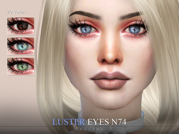 Sims 4 — Luster Eyes N74 by Pralinesims — Eyes in 20 colors, for all ages and genders.