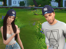 Sims 4 — Caps - NY Yankees by marenrst — NY Yankees Caps from Junkyard, the pink and white caps is only available for