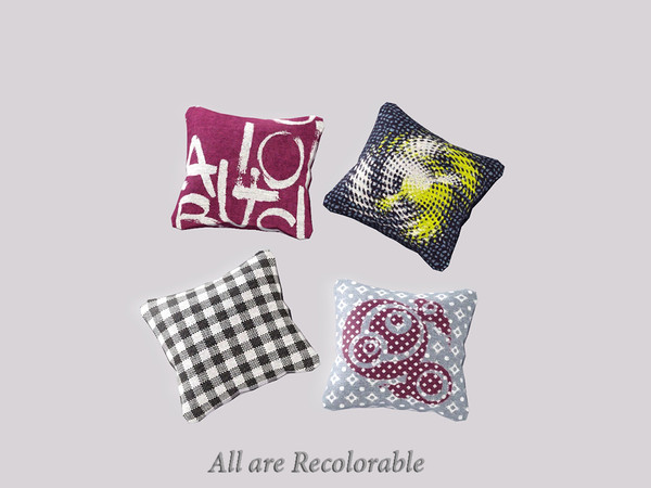 Sims 3 — Bedroom Yodern - Throw Pillow by ung999 — Bedroom Yodern - Throw Pillow Recolorable Channels : 2 Located at :