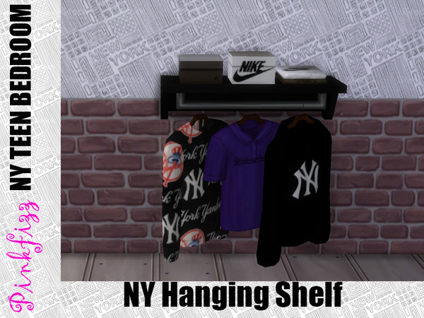 Sims 4 — Pinkfizz NY Hanging Shelf by Pinkfizzzzz — NY TEEN BEDROOM HANGING SHELF. RECOLOURING.