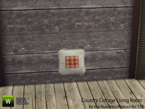 Sims 4 — Country Cottage Living Small Sofa Pillow by TheNumbersWoman — That country feel and ambience reflected by the