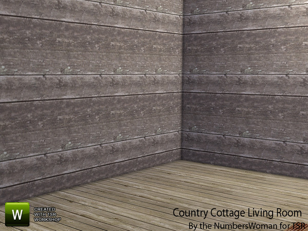 Sims 4 — Country Cottage Living Wall by TheNumbersWoman — That country feel and ambience reflected by the simple design.
