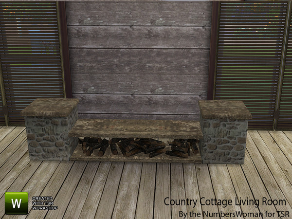 Sims 4 — Country Cottage Living Wood Storage Unit by TheNumbersWoman — That country feel and ambience reflected by the