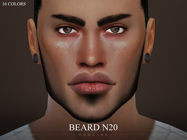 Sims 4 — Beard N20 by Pralinesims — 14 colors.