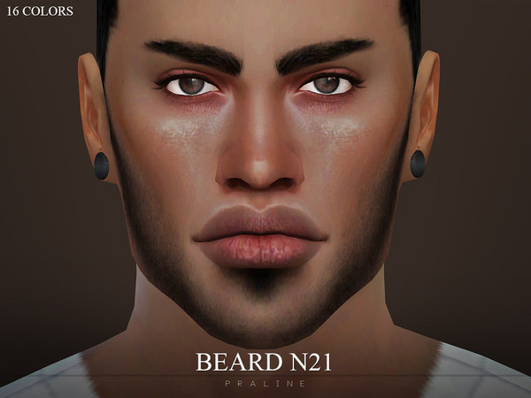 Sims 4 — Beard N21 by Pralinesims — 14 colors.