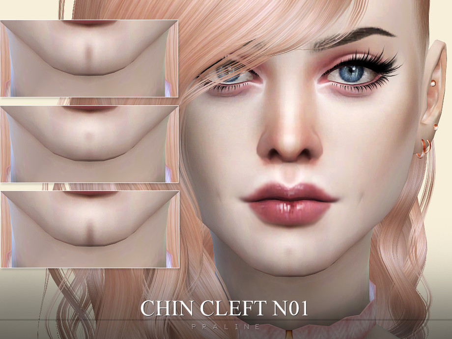 Sims 4 - Skin Detail Kit N02 by Pralinesims - Dimples, Cheek Contour, Chin ...