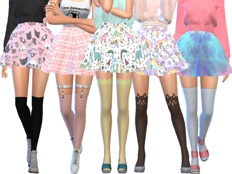 The Sims Resource Pastel Gothic Skirts Mesh Needed