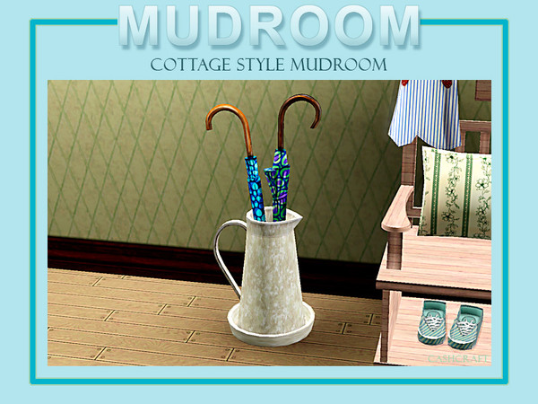 Sims 3 — Cottage Style Mudroom Umbrella Stand by Cashcraft — It's a massive, pitcher umbrella stand for the mudroom or