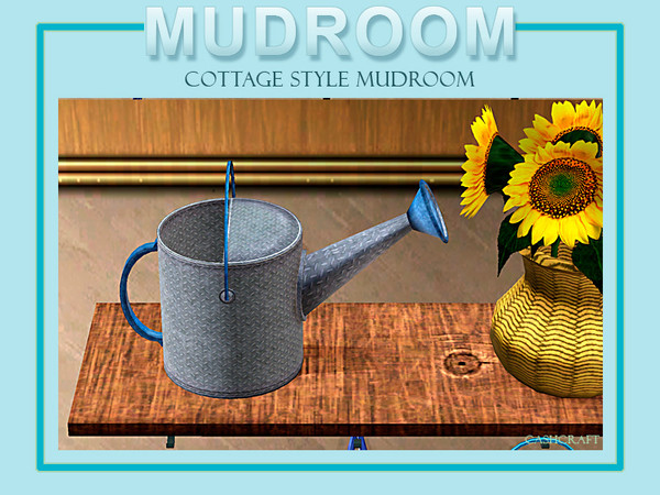 Sims 3 — Cottage Style Mudroom Watering Can by Cashcraft — A vintage watering can for your cottage entry or mudroom.