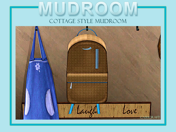 Sims 3 — Cottage Style Mudroom Backpack by Cashcraft — A roomy backpack to keep all your gear organized and protected.