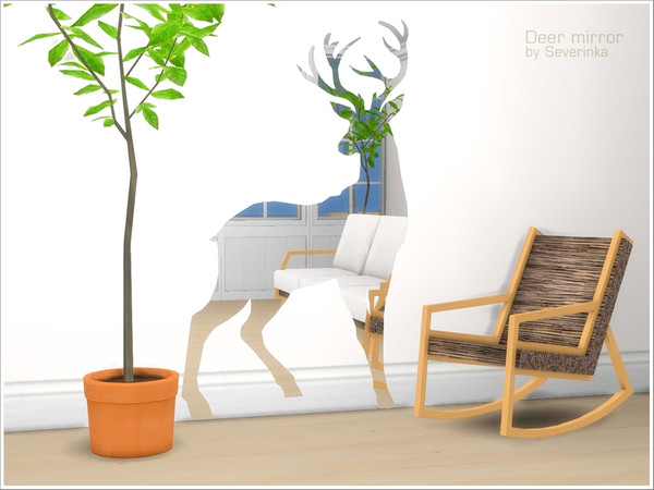 Sims 4 — Wall mirror Deer by Severinka_ — Wall mirror Deer 1 color