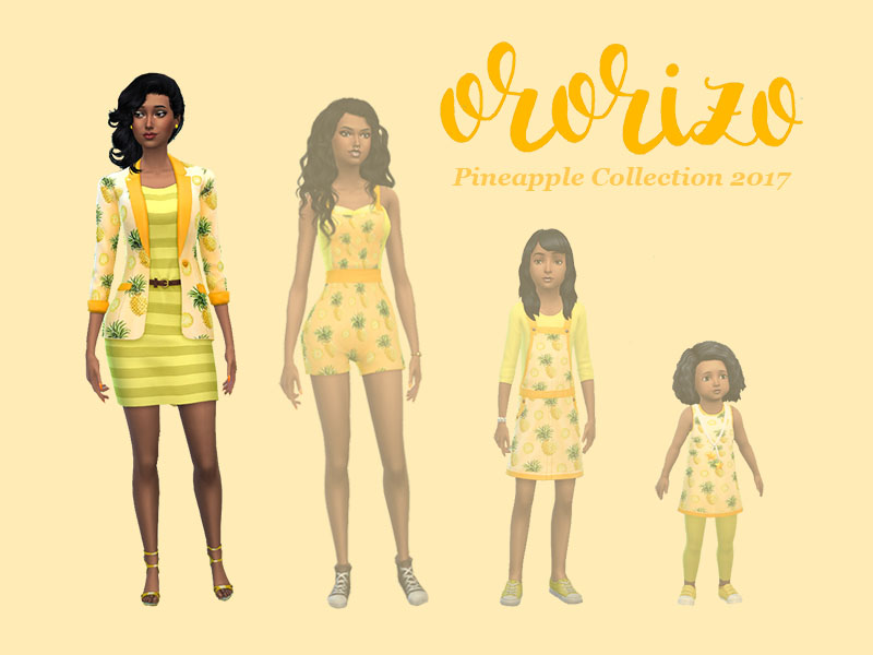 The Sims Resource Pineapple Dress Get Together needed