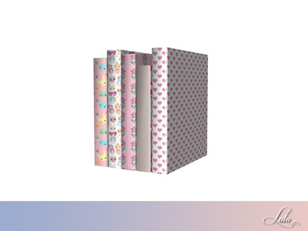 Sims 3 — Bella Bedroom Books by Lulu265 — Part of the Bella Bedroom Set