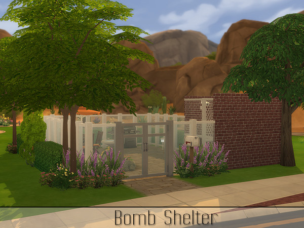 Sims 4 — Bomb Shelter by apandatam2 — Wonder what it's like to live underground? This bomb shelter mimic is the spot for