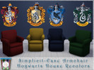 Sims 4 — Hogwarts House Colored Armchairs by pintsizednerd5 — Want the 'squashy' chairs from the Hogwarts Common Rooms?