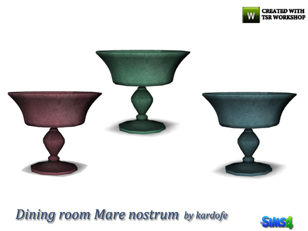 Sims 4 — kardofe_Dining room Mare nostrum_Fruiterer by kardofe — Terracotta fruit bowl in three color options 