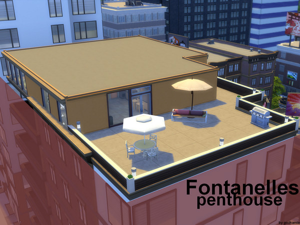 Sims 4 — Fontanelles penthouse NO CC by godkamia — An almost replica of Fontanelles house on the Ibiza island from the