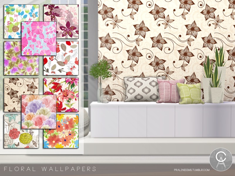 Pralinesims' Floral Wallpapers