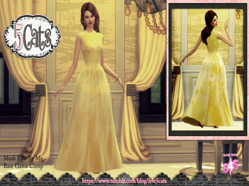Sims 4 The Sims Resource | Floral Ball Gown by TSR Creator