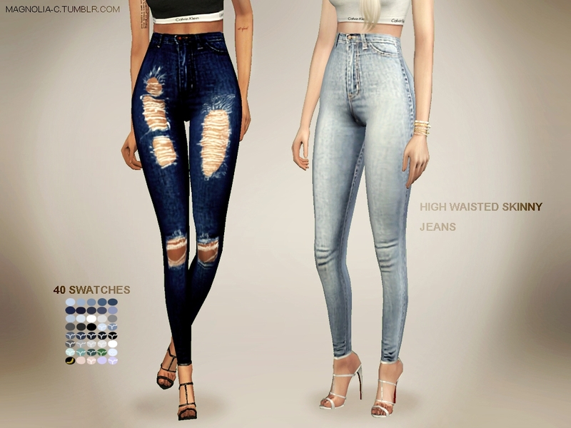 high waisted skinny jeans sims 4 cc