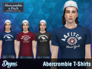 Sims 4 — Abercrombie T-Shirts by Di3g0w — Abercrombie and Fitch T-shirts for your males. * Teen to Elder * 4 recolors You