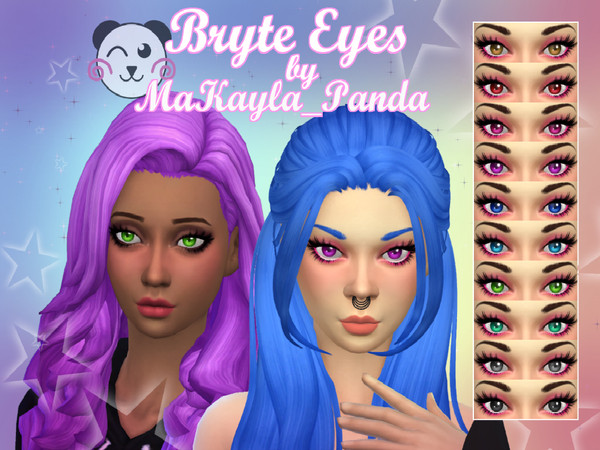 Sims 4 — Bryte Eyes (Face Paint) by MaKayla_Panda_ — Bryte Eyes for the Sims 4! ~10 Colors ~All Genders ~Teen to Elder