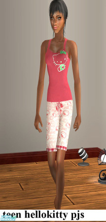 Sims 2 — Hello Kitty Teen PJs - #5 by agaliha5 — mesh by Slice is required.