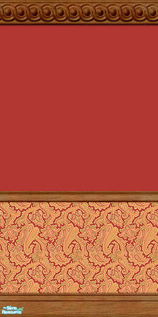Sims 2 — Whisper Paisley Wall Collection - 08 by elektra274 — 8 of 12 coordinating painted and wallpapered walls.