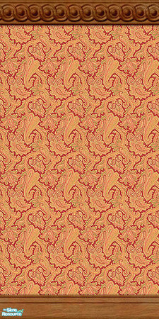Sims 2 — Whisper Paisley Wall Collection - 07 by elektra274 — 7 of 12 coordinating painted and wallpapered walls.