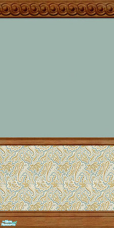 Sims 2 — Whisper Paisley Wall Collection - 06 by elektra274 — 6 of 12 coordinating painted and wallpapered walls.