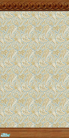 Sims 2 — Whisper Paisley Wall Collection - 05 by elektra274 — 5 of 12 coordinating painted and wallpapered walls.