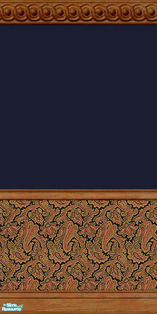 Sims 2 — Whisper Paisley Wall Collection - 04 by elektra274 — 4 of 12 coordinating painted and wallpapered walls.
