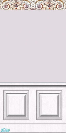Sims 2 — Florentine Walls Set - White Double by merdj — Florentine paint with stenciled trim and white wood double