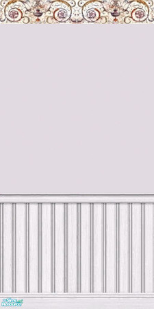 Sims 2 — Florentine Walls Set - White Bead by merdj — Florentine paint with stenciled trim and white wood beadboard