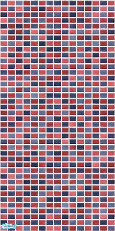 Sims 2 — Patriotic Plaid - Tile Wall (Plaid) by simtorrents — Add a hint of American pride to your Sims\' home with this