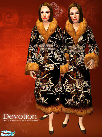 Sims 2 — ...:::: Devotion for Ladies ::::... by lemonloveshane — A nice and comfortable coat with classy flower pattern,