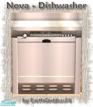 Sims 2 — Nova Kitchen - Dishwasher by EarthGoddess54 — Dishwasher in stainless steel. Made to match the Nova kitchen set.