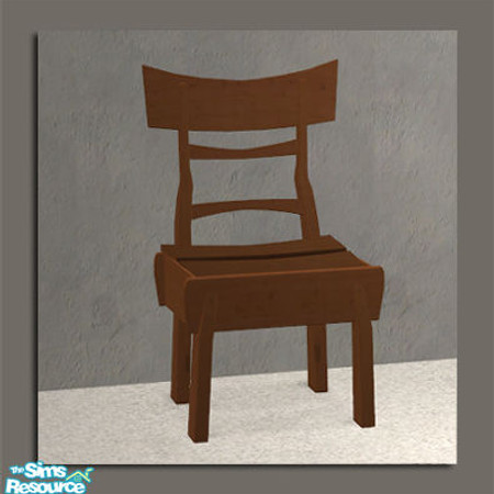 Sims 2 — TOT Dining Chair Wood  by DOT — TOT Dining Chair Wood. Matching \'Touch Of Teak\' in-game bed. Desk - Dining